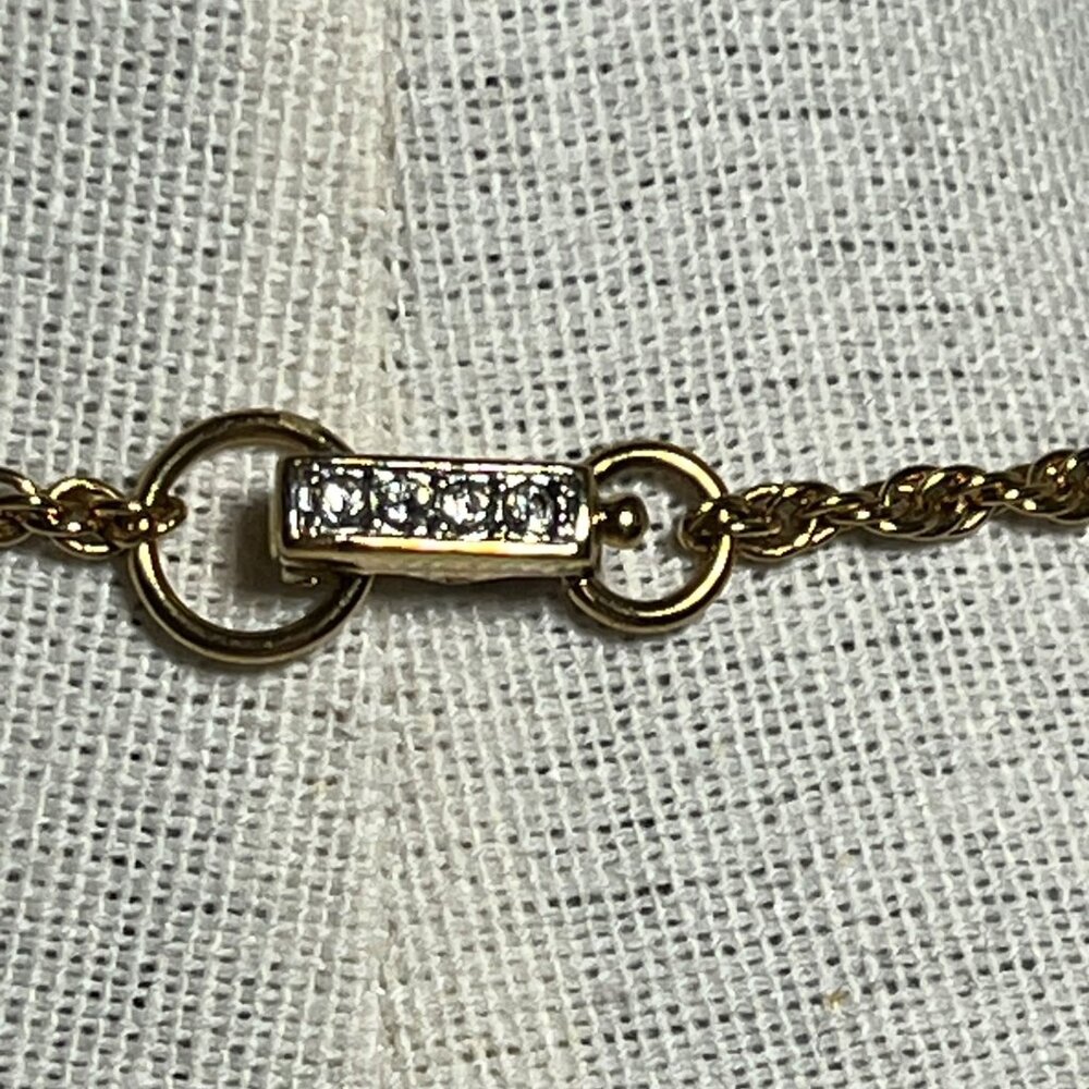 Swarovski Gold-Tone Necklace With Pave Crystal Heart Pendant & Chain - Picture 4 of 7